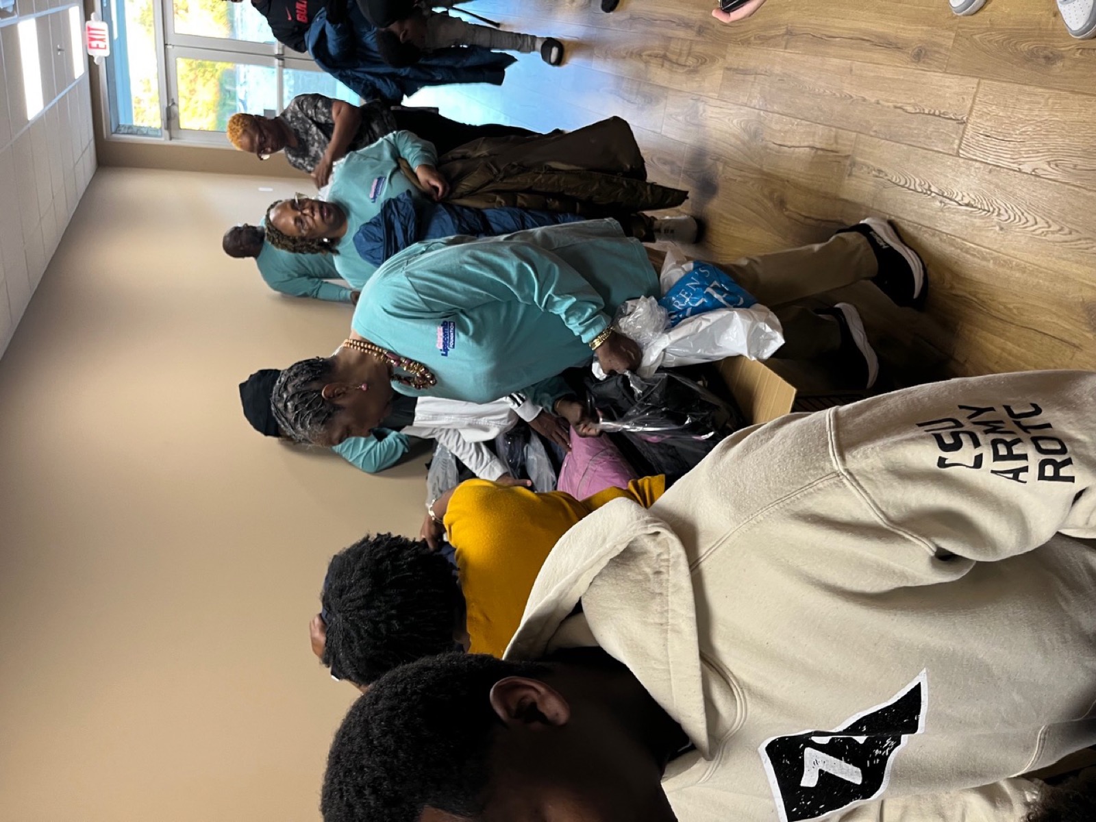 Community members gathered during a foundation outreach event