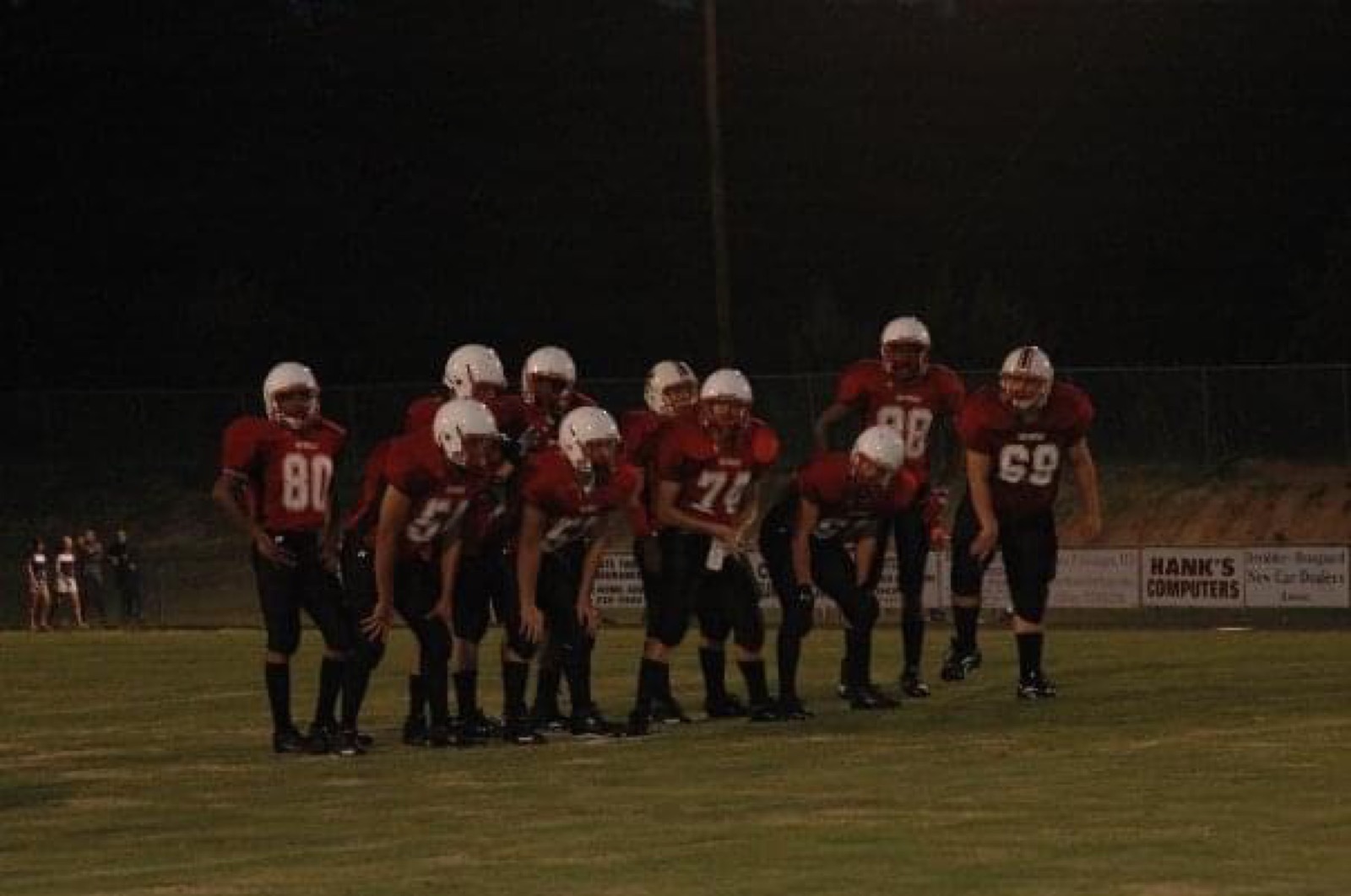 Cartez with his football teammates