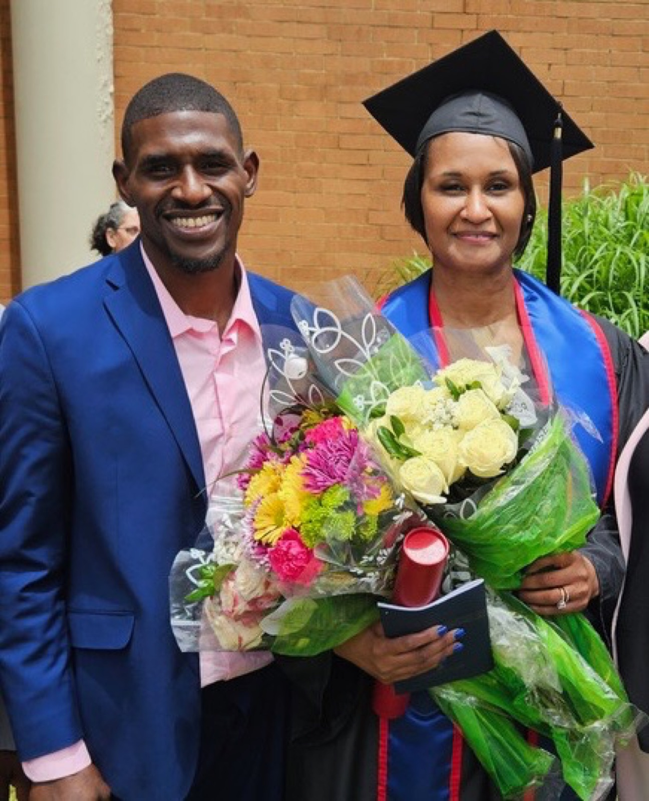 Cartez celebrating a graduation